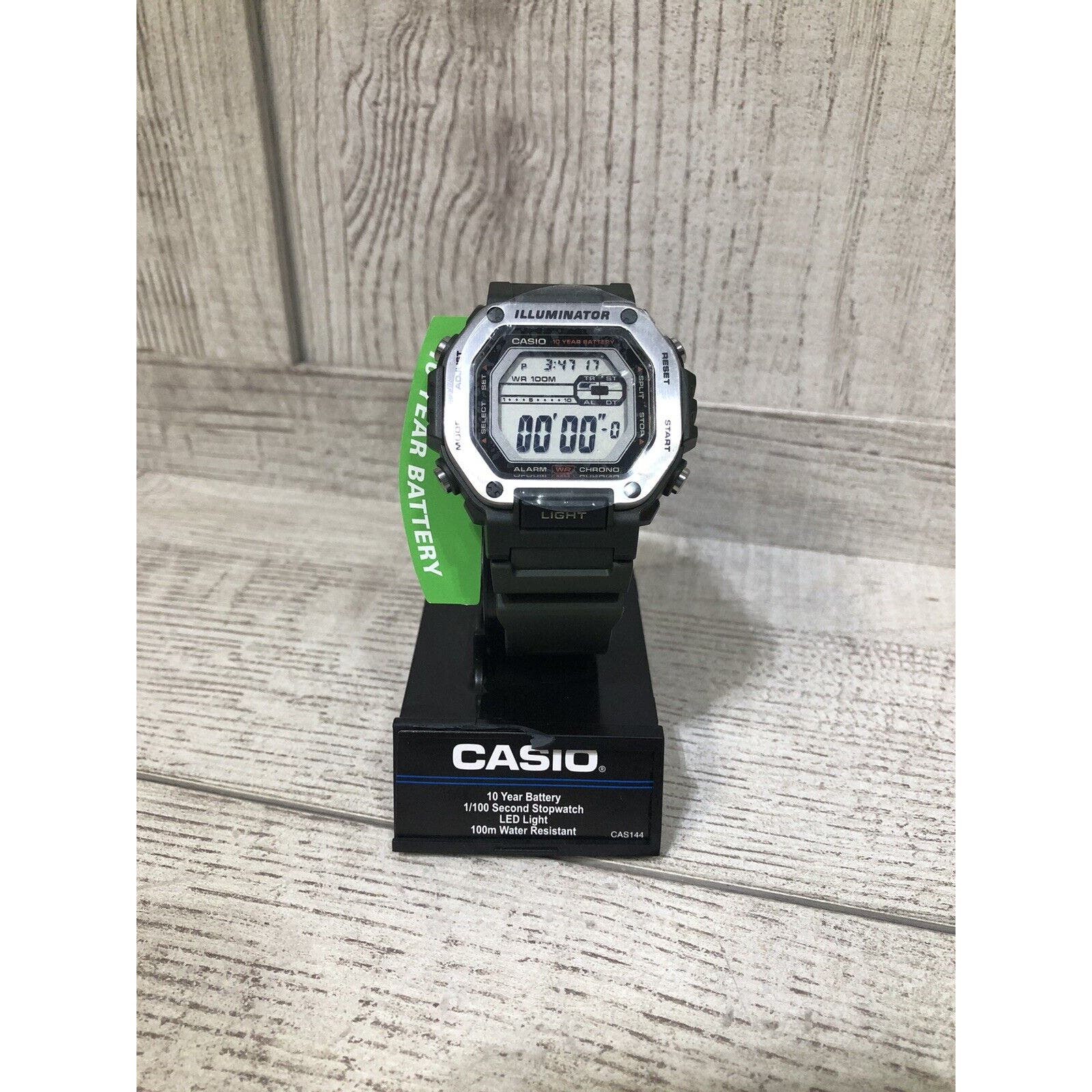 Casio Mwd110h-3av Men's Standard Digital Green Resin Band Watch